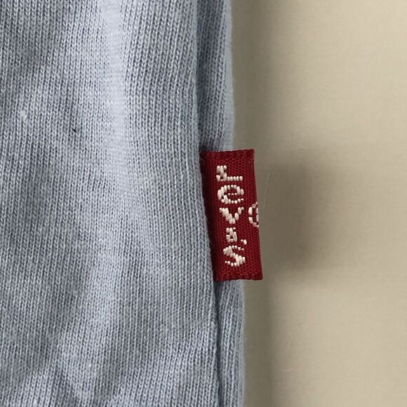 Levi's Women’s Perfect Tee Standard Fit Floral Spell Out Light Blue Small NWT - Picture 9 of 16